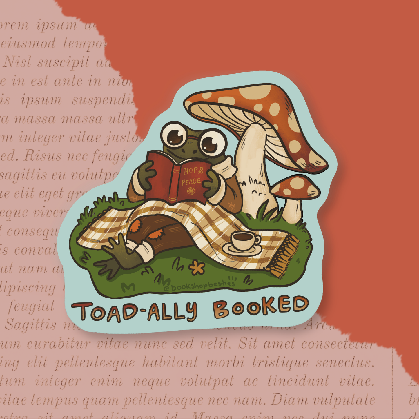 Toad-ally Booked Vinyl Sticker