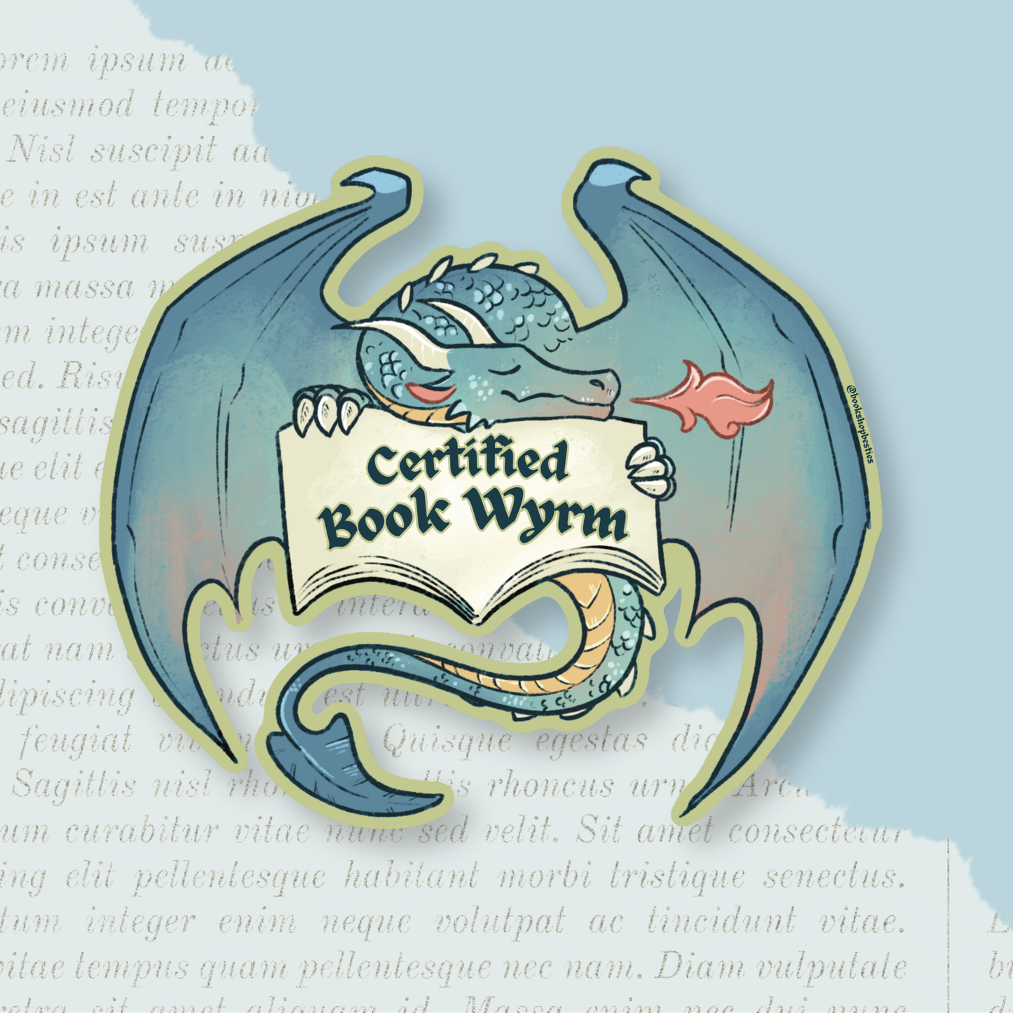 Certified Book Wyrm Vinyl Sticker
